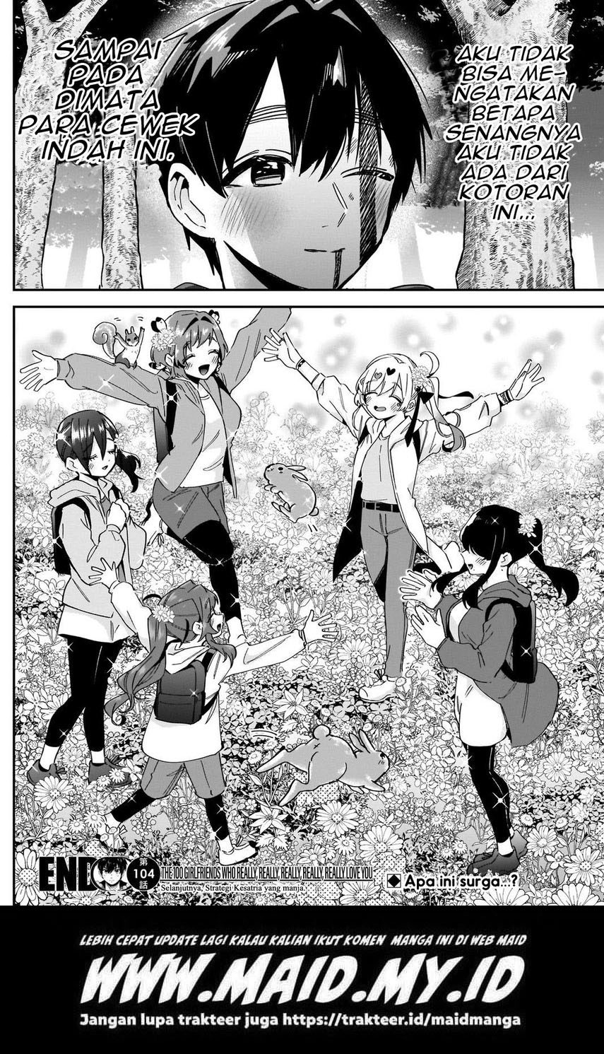 Kimi no Koto ga Dai Dai Dai Dai Daisuki na 100-ri no Kanojo Chapter 104 Bahasa Indonesia